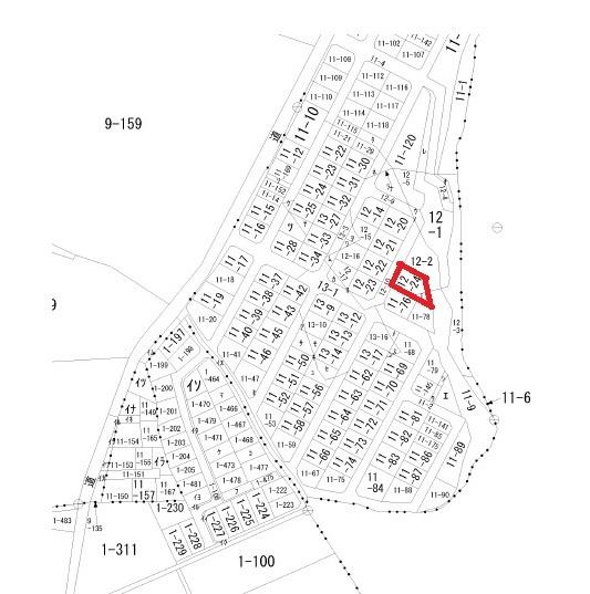 階上町角柄折字大渡売地 区画図
