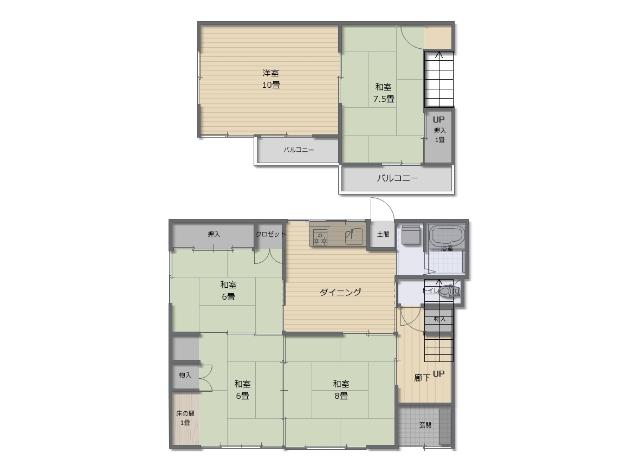 新井田寺沢下中古住宅 間取り図画像