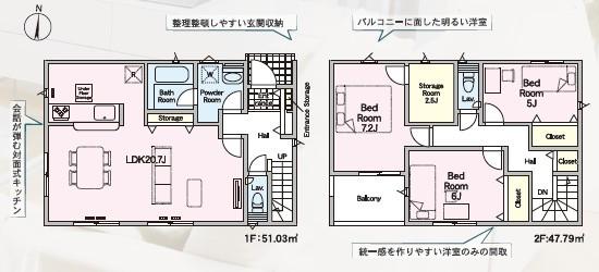 クレイドルガーデン糠塚第４-1 間取り図画像