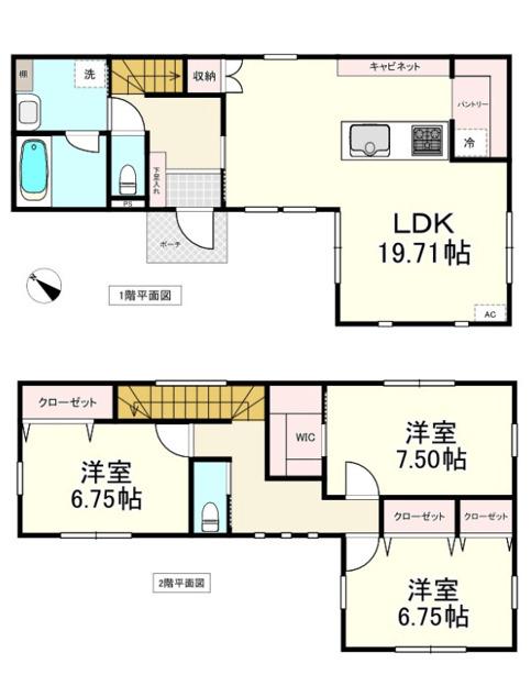 新築建売長苗代内舟渡　B棟 間取り図画像