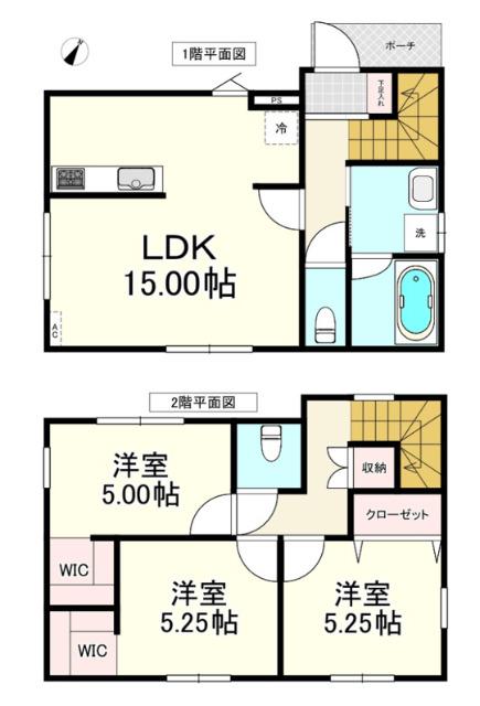 新築建売長苗代内舟渡　F棟 間取り図画像
