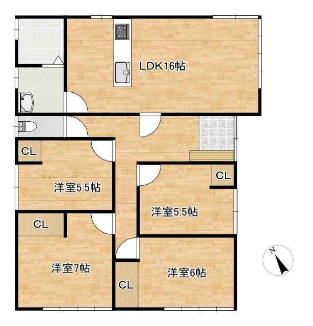 【リフォーム中】リフォーム予定間取り図です。4LDKにリフォームします。