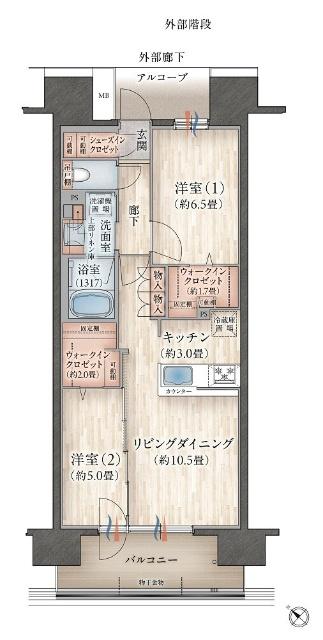 デュオヒルズ八戸ザレジデンス 間取り図画像