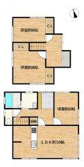 【中古】鮫町字ハン木沢　戸建 間取り図画像