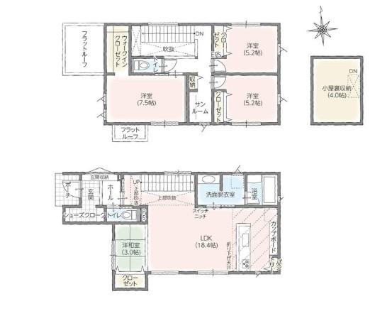 タマタウン根城1号棟 間取り図画像