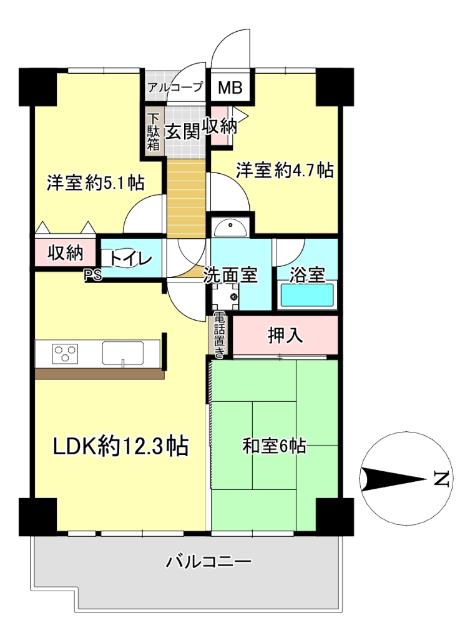 藤和ハイタウン平野駅前 間取り図画像