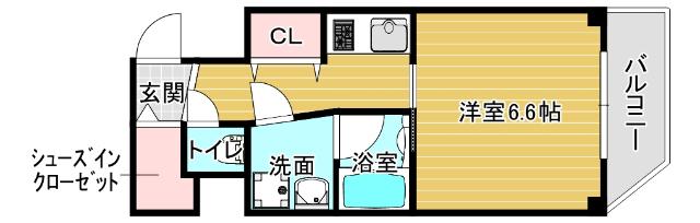 ブラン弁天町駅前 間取り図画像