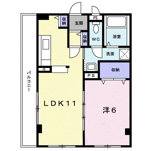インフィニティ　シバタ（201） 間取り図画像