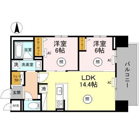 Fortuna yuhigaoka（1201） 間取り図画像