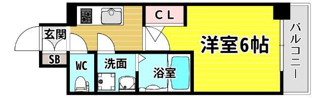 エスリード弁天町クレール 間取り図画像