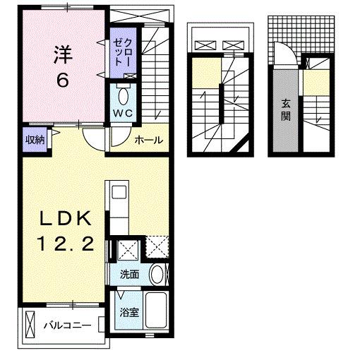 ミルクール（303） 間取り図画像