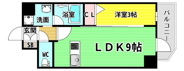 エステムコート堺筋本町（1201） 間取り図画像