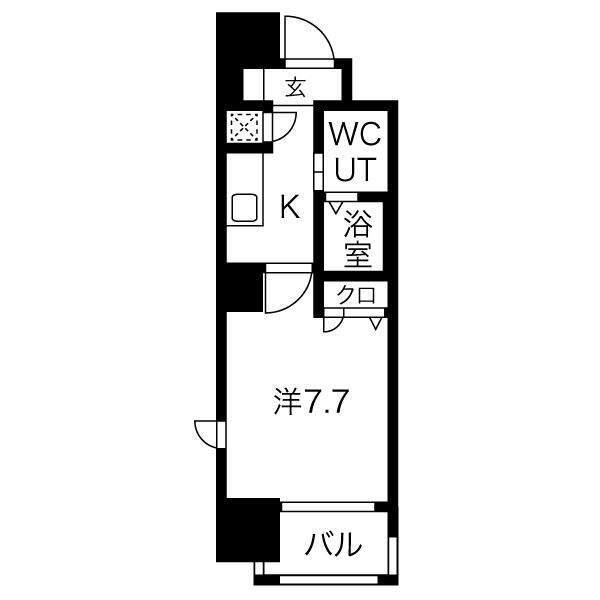 レジュールアッシュ南堀江 間取り図画像