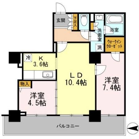 カスタリアタワー長堀橋（1903） 間取り図画像