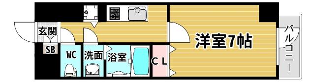 レオンコンフォート大手前ラトゥール 間取り図画像