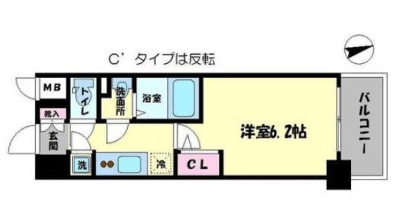 エスリード南堀江レジデンス 間取り図画像