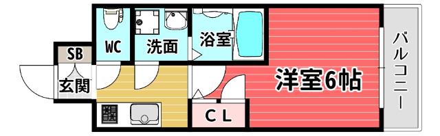 エスリード弁天町ルシェンテ 間取り図画像
