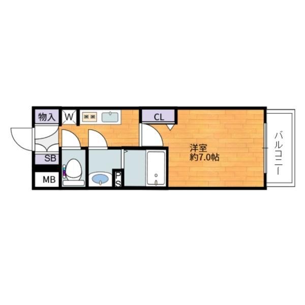 プレサンスOSAKA DOMECITYクロスティ 間取り図画像