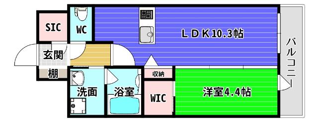 TEAL　RESIDENCE　BAY 間取り図画像