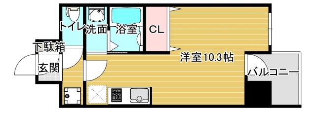 エグゼリエみなと通り 間取り図画像