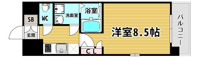 エスリード阿波座シティーウエスト 間取り図画像