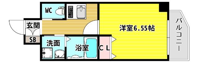 クローバー・グランツ弁天町 間取り図画像