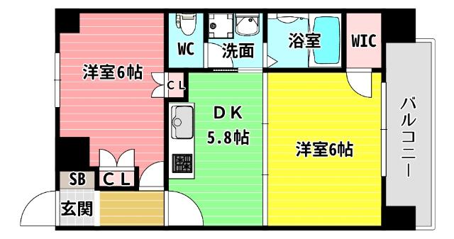 プロシード弁天町 間取り図画像