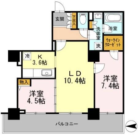 カスタリアタワー長堀橋（1403） 間取り図画像
