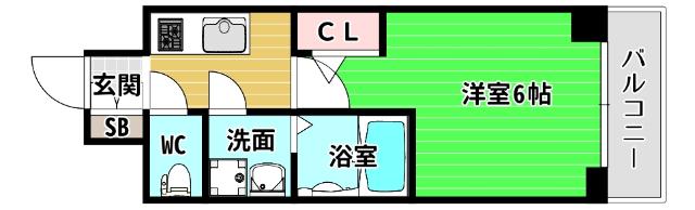 エスリード弁天町NORTH RESIDENCE 間取り図画像