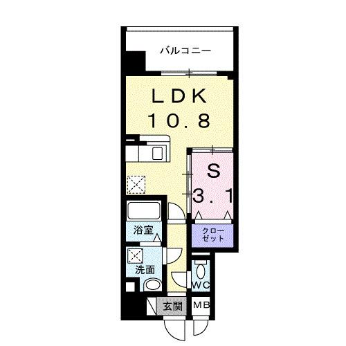 サニーレジデンス吉野Ⅱ（107） 間取り図画像