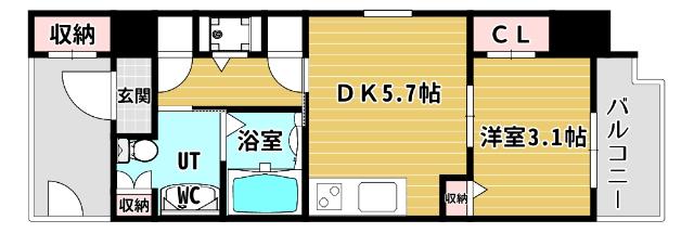 サニーハウス南堀江 間取り図画像