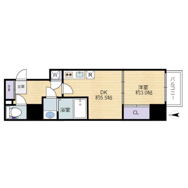 SERENiTE本町reflet 間取り図画像