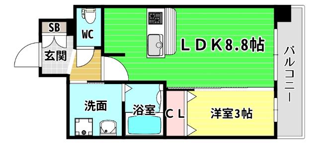 プレリス阿波座Bloom 間取り図画像