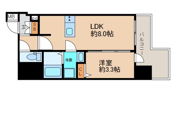 プレサンス北浜オリジン 間取り図画像