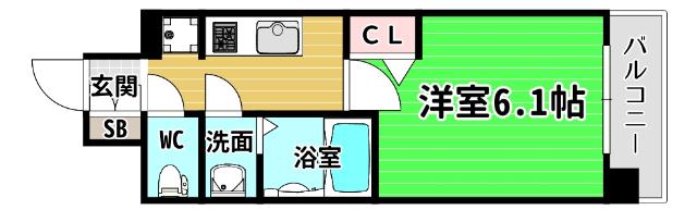 プレサンス京町堀ノース 間取り図画像