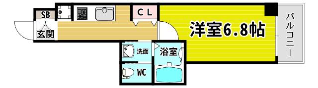CQレジデンス大阪WEST 間取り図画像