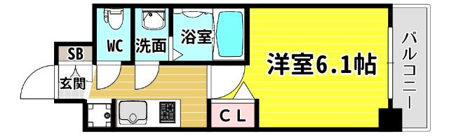 プレサンス南堀江ザ・センス 間取り図画像