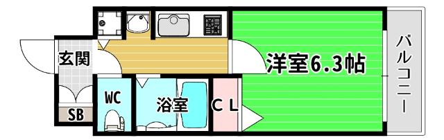 プレサンス心斎橋モデルノ 間取り図画像