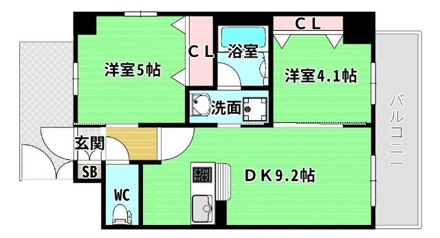 エステムコート阿波座プレミアム 間取り図画像