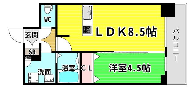 プレサンス玉造駅前 間取り図画像