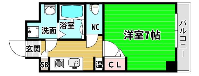 エイペックス京町堀Ⅱ 間取り図画像