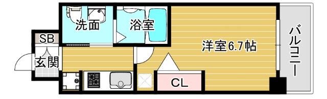 エステムコート阿波座プレミアム 間取り図画像