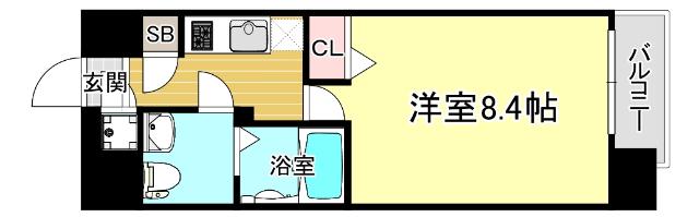 エスリード阿波座シティーウエストⅡ 間取り図画像