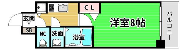 プレサンス谷町七丁目Ⅱ 間取り図画像