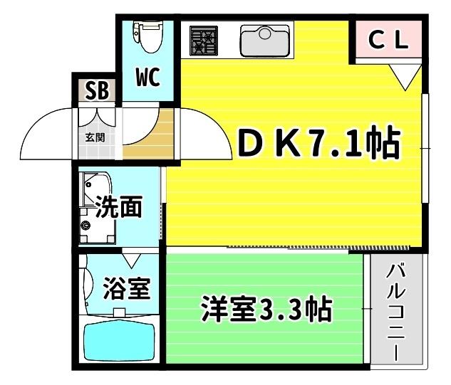 Sunglow朝潮橋 間取り図画像