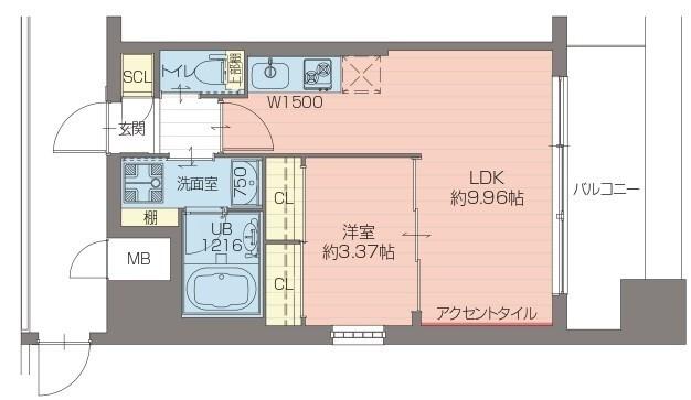 プレジオ弁天町ＥＵＲＯ 間取り図画像