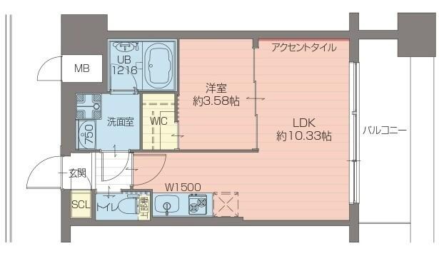 プレジオ弁天町ＥＵＲＯ 間取り図画像
