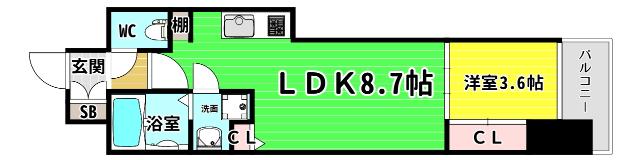 ミラージュパレス本町Depart 間取り図画像