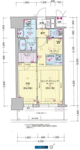 プレサンスDOMECITYコレーレ 間取り図画像