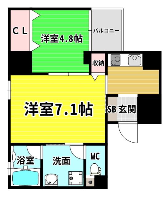 アモーレ本町ウエスト 間取り図画像